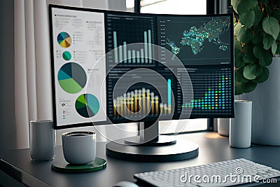 Unveiling Data Insights: Algorithmic Analysis & Visualization Stock Photo