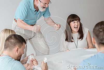 Realsing the emotions Stock Photo