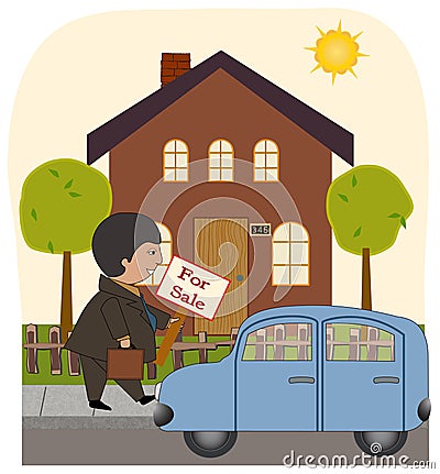 The Realtor Vector Illustration