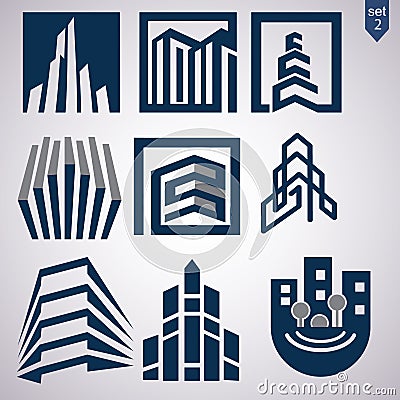 Realty logo set 2 Vector Illustration