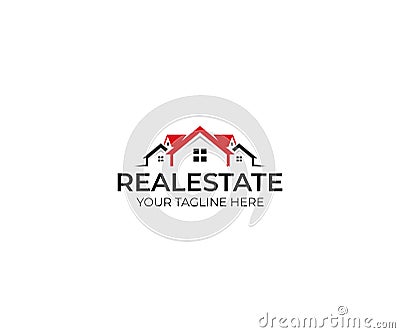 Realty logo template. House vector design Vector Illustration