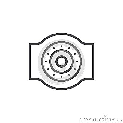 Rear drive axle line icon Vector Illustration