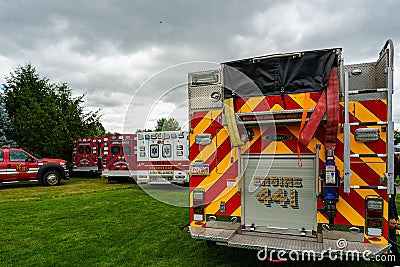 Rear of Engine 44 Intercourse Fire Company Editorial Stock Photo