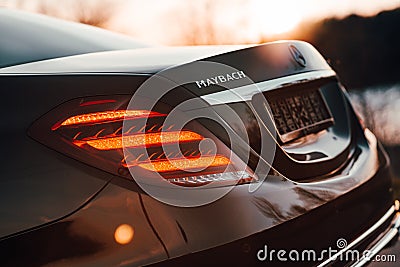 Rear light of a Mercedes-Maybach Editorial Stock Photo