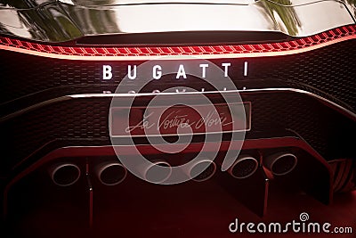 Rear part of a Bugatti Voiture Noir car Editorial Stock Photo