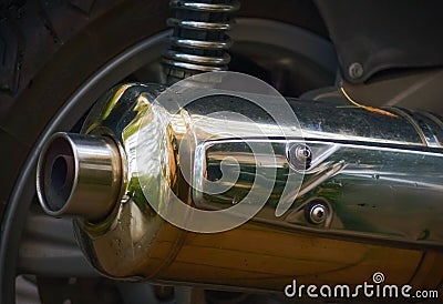 Detail of an exhaust Stock Photo