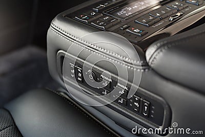 Rear seats controls Stock Photo