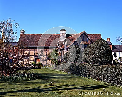 Rear of Shakespeares Birthplace. Editorial Stock Photo