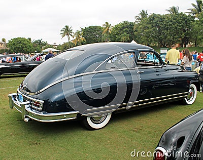 Rear side classic american car Editorial Stock Photo