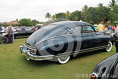 Rear side classic american car Editorial Stock Photo