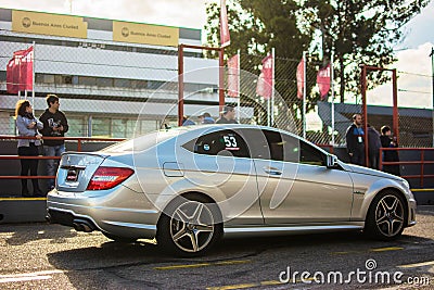Mercedes Benz C63 AMG ready to drive Editorial Stock Photo