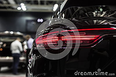 Rear stop LED light of sports car Stock Photo