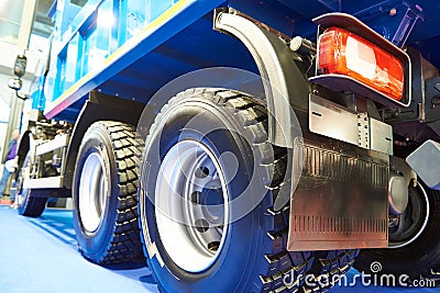 Rear truck wheels Stock Photo