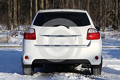 Rear view of car Stock Photo