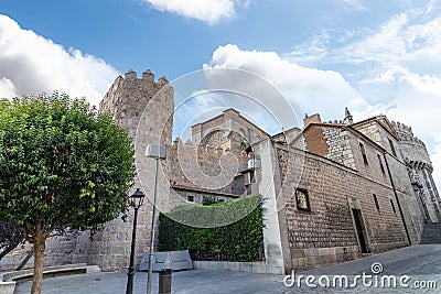 Rear view of The Cathedral of the Saviour Catedral de Cristo Salvador, Catholic church in Avila in the south of Old Castile, Editorial Stock Photo