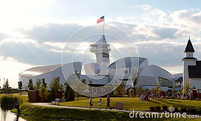Rear View of The Main Building at The Discovery Park of America, Union City Tennessee Editorial Stock Photo