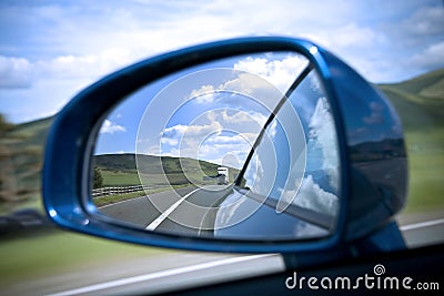 Rear view mirror Stock Photo