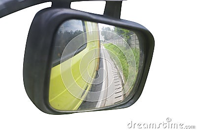 Rear view of mirror Stock Photo