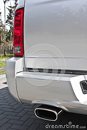 Rear view of modern car Stock Photo
