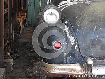 Rear of vintage car - retro color effect style Stock Photo