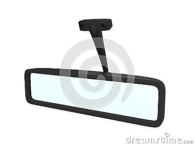 Rearview mirror 3d rendering Stock Photo