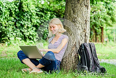 Reasons why you should take your work outside. Lunch time relax or coffee break. Nature is essential to wellbeing and Stock Photo