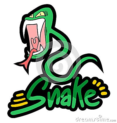 Rebel snake Vector Illustration