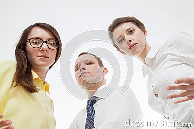 Rebellion among business people Stock Photo