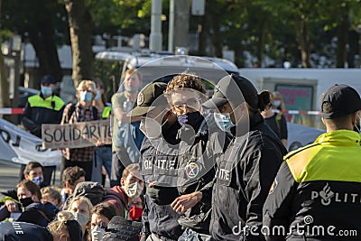 Rebellion Extinction Demonstrator Arrested On The Streets At Amsterdam The Netherlands 25-9-2020 Editorial Stock Photo