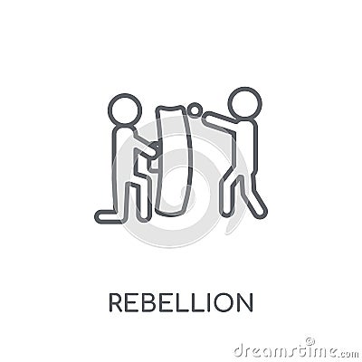 Rebellion linear icon. Modern outline Rebellion logo concept on Vector Illustration