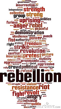 Rebellion word cloud Vector Illustration