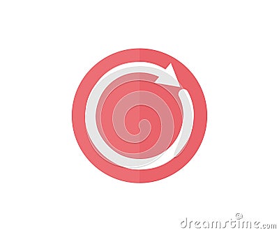 Reboot concept. Restarting technology. Technical updating logo design. Restart, Refresh, Reboot symbol vector design. Vector Illustration
