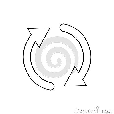 reboot sign icon. Element of web for mobile concept and web apps icon. Thin line icon for website design and development, app Stock Photo