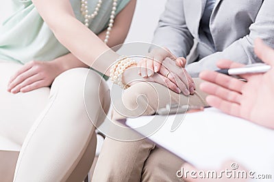 Rebuild family relationships on psychotherapy Stock Photo