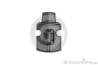 rebuildable drip and tank vape atomizers types RDA RDTA RBA RTA logo Designs Inspiration Isolated on White Background. Vector Illustration