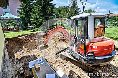 Rebuilding a family house Stock Photo