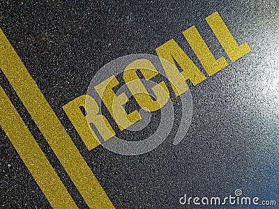 Recall procedures concept Stock Photo