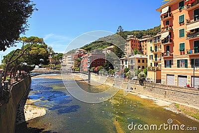 Recco - popular touristic resort. Stock Photo