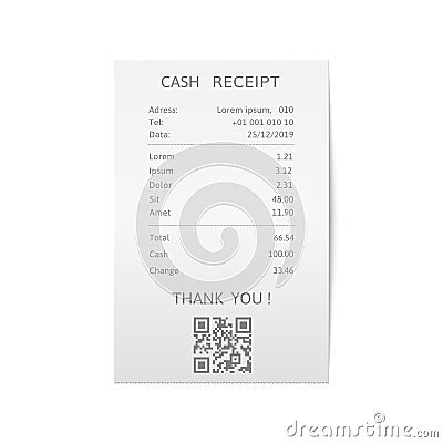 Receipt 1 Vector Illustration