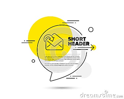 Receive Mail download line icon. Incoming Messages correspondence sign. Vector Vector Illustration