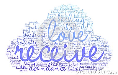 Receive Word Cloud Vector Illustration