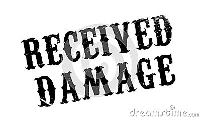 Received Damage rubber stamp Vector Illustration