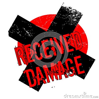 Received Damage rubber stamp Vector Illustration