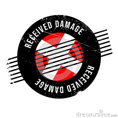 Received Damage rubber stamp Vector Illustration