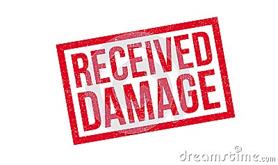 Received Damage rubber stamp Vector Illustration