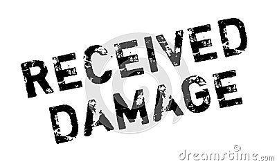 Received Damage rubber stamp Vector Illustration