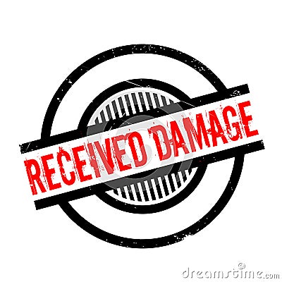 Received Damage rubber stamp Vector Illustration