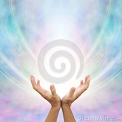 Receiving Divine Source of Healing Stock Photo