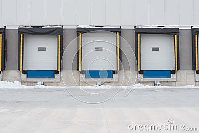 Receiving dock doors Stock Photo