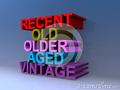 Recent old older aged vintage Stock Photo